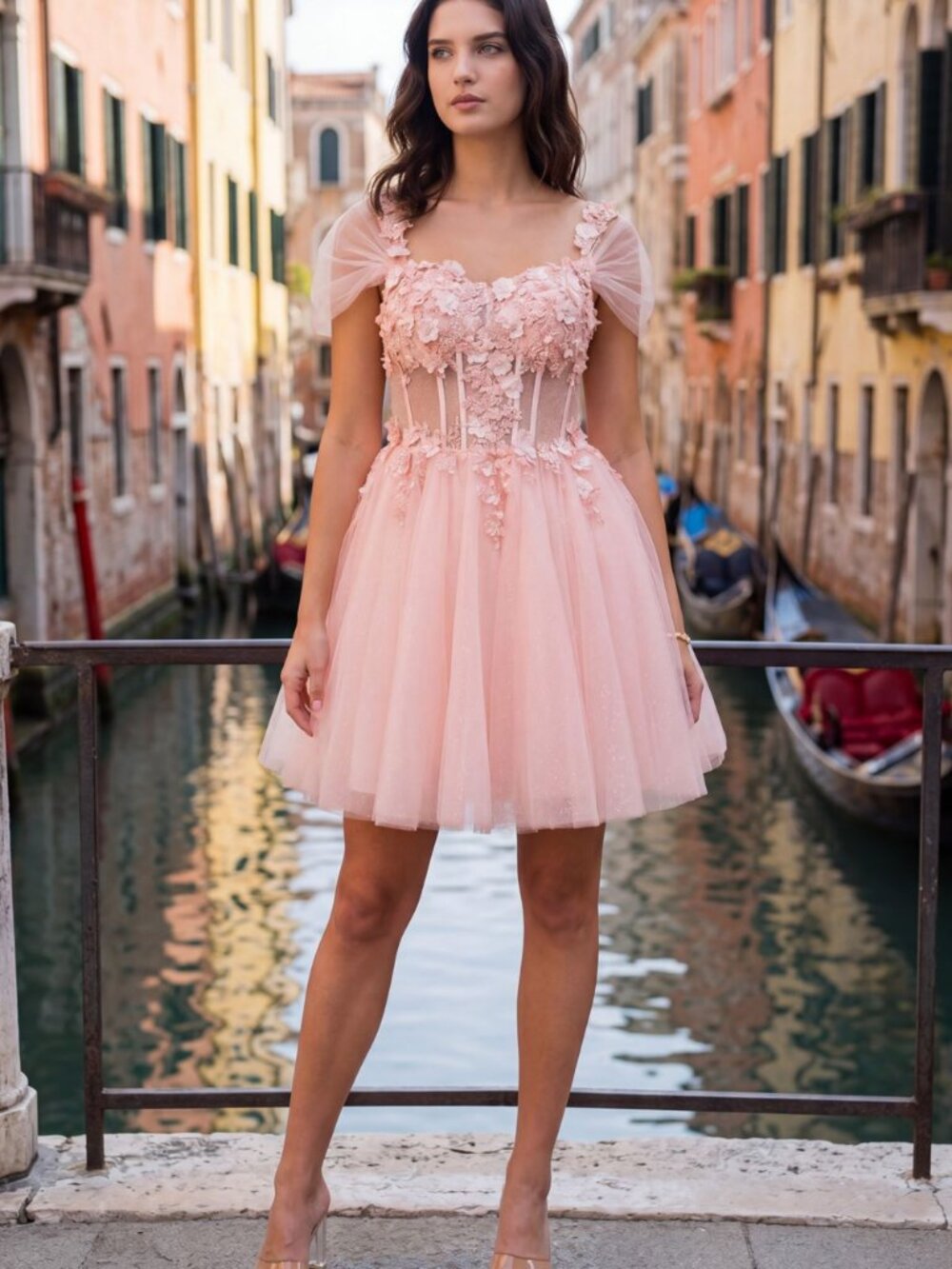 NEW BLUSH Tulle Sweetheart Cocktail Dress Formal Elegant Stunning 5134J